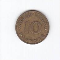 10 PFENNIG 1950 F (Id-181) - 10 Pfennig