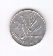 2 Lire 1957 (Id-313) - 2 Lire