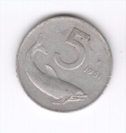 5 Lire 1951 (Id-316) - 5 Lire