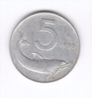 5 Lire 1955 (Id-323) - 5 Lire