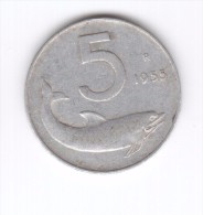 5 Lire 1955 (Id-324) - 5 Lire