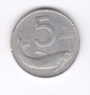 5 Lire 1967 (Id-326) - 5 Lire