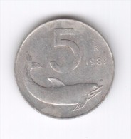 5 Lire 1981 (Id-334) - 5 Lire