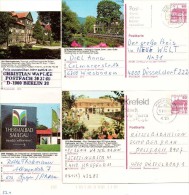 Allemagne 1986 - 4 Cartes Thermalisme: Bad Bocklet - Bad Kissingen - Salgau - Barsinghausen - Cartes Postales Illustrées - Oblitérées