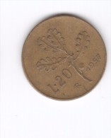 20 Lire 1957 (Id-360) - 20 Liras