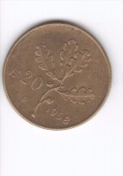 20 Lire 1958 (Id-361) - 20 Liras