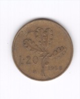 20 Lire 1958 (Id-365) - 20 Liras
