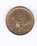 20 Lire 1980 (Id-374) - 20 Liras