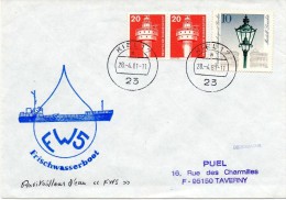 Allemagne 1981 - Enveloppe Avec Cachet "Frischwasserboot FW5" (navire Transport D'eau Douce) - Covers