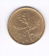 20 Lire 1986 (Id-392) - 20 Lire