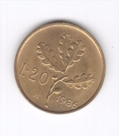 20 Lire 1986 (Id-395) - 20 Lire