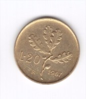20 Lire 1987 (Id-400) - 20 Lire