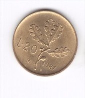 20 Lire 1987 (Id-401) - 20 Lire