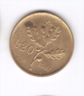 20 Lire 1987 (Id-402) - 20 Lire