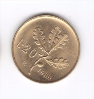 20 Lire 1989 (Id-416) - 20 Lire