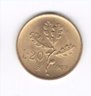 20 Lire 1989 (Id-418) - 20 Lire