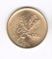20 Lire 1989 (Id-421) - 20 Lire