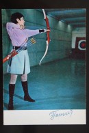 SOVIET SPORT. Archery.  GAPCHENKO. OLD Postcard 1972 - USSR - Tir à L'Arc