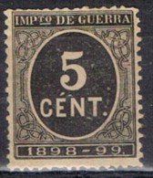 Sello 5 Cts Cifra Impuesto De Guerra 1898,  Num 236 * - Impuestos De Guerra