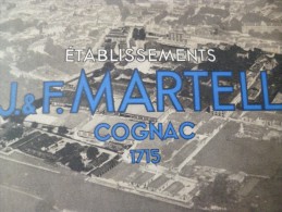 Rare Carnet Pub  Etablissements J.F.Martell Cognac.6 CPA - Cognac