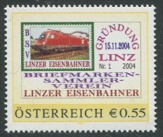 ÖSTERREICH / PM Nr. 8003192 / BSV Linzer Eisenbahner Nr. 1 Gründung / Postfrisch - Personalisierte Briefmarken