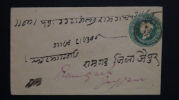 India - British India - 1889 - Half Anna Green - Postal Stationary/envelope - Look Scan - 1882-1901 Imperio