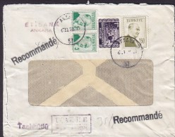 Turky ETI BANK Registered Einschreiben Recommandé ANKARA 1958 Cover Lettera Atatürk Stamps - Cartas & Documentos