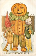 240245-Halloween, Whitney No WNY10-5, Jack O Lantern Head Man Hugging Turnip Head People - Halloween