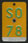 Velonummer Mofanummer Solothurn SO 78 - Number Plates