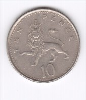 10 New Pence 1992 (Id-458) - 10 Pence & 10 New Pence