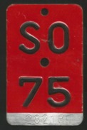 Velonummer Solothurn SO 75 - Number Plates