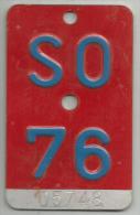 Velonummer Solothurn SO 76 - Placas De Matriculación