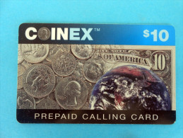COINS ( Usa - Coinex Prepaid Card 10$ ) Coin Metal Money Monnaie Monnaies Munze Munzen Moneda Moneta Monedas - Andere & Zonder Classificatie