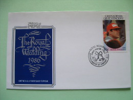 Grenadines Of St. Vincent 1986 FDC Cover - Royal Wedding - Bells Cancel - St.Vincent E Grenadine