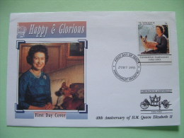 Grenadines Of St. Vincent 1993 FDC Cover - 40th Anniv. Coronation Elizabeth II - St.Vincent E Grenadine