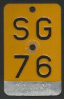 Velonummer Mofanummer St. Gallen SG 76 - Number Plates