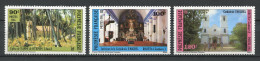 POLYNESIE 1985 N° 243/245 Neufs ** = MNH Superbes Cote 8.35 € Eglises Churchs Cathédrale Saint Michel Rikitea Otepipi - Neufs