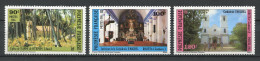 POLYNESIE 1985 N° 243/245 Neufs ** = MNH Superbes Cote 8.35 € Eglises Churchs Cathédrale Saint Michel Rikitea Otepipi - Unused Stamps