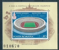 2288 Romania Sport Summer Olympic 1980 Moscow Stadium S/S MNH - Summer 1980: Moscow