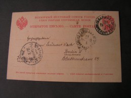 == Russland Karte 1905 Nach Berlin 15 - Postwaardestukken