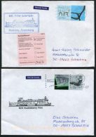 2014 Sweden TT Line Ship MS Tom Sawyer / MS Huckleberry Finn Rostock - Trelleborg Covers X 2 - Lettres & Documents