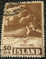 Iceland 1948 Volcano Hekla Eruption 50aur - Used - Used Stamps