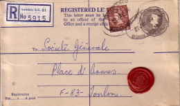 GRANDE BRETAGNE - ENTIER POSTAL AVEC TIMBRE PERFORE B.B. DE BARING BROTHERS A LONDRES. - Perfin