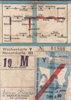 WOCHENKARTE - BIGLIETTO  /   Anno 1962 - Sonstige & Ohne Zuordnung