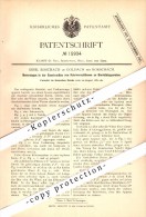 Original Patent - Gebr. Roschach In Goldach B. Rorschach , 1880 , Bier-Kühlapparat , SG !!! - Goldach