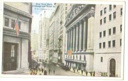 Carte Postale Ancienne "U.S.A."New York Stock Exchange And Broad St. - Wall Street