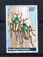 Rwanda - 1978 - 100f  Beetle "Eudcella Gralli" - Used - Usati