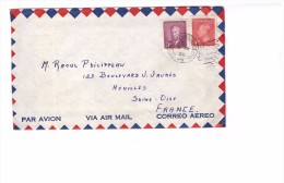 Canada Lettre 1950 2 Timbres à Destination France - Covers & Documents