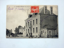 Carte Postale Ancienne : SAINT-LOUP SUR THOUET : Grande Maison, Animé, Mention Manuscrite "ma Chambre", En 1909 - Saint Loup Lamaire