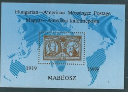 2423 Hungary Messenger Postage Stamp On Stamp Memorial Sheet MNH - George Washington